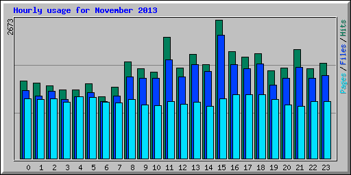 Hourly usage for November 2013