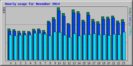 Hourly usage for November 2014