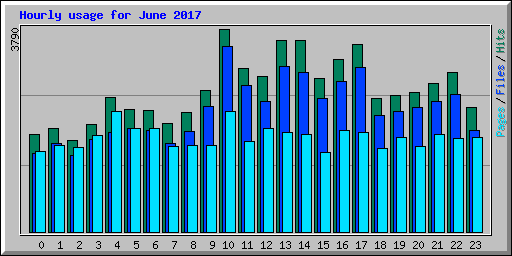 Hourly usage for June 2017