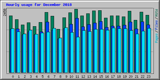 Hourly usage for December 2018