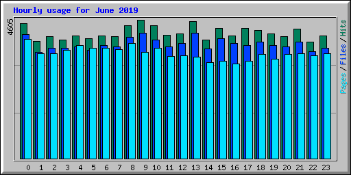 Hourly usage for June 2019