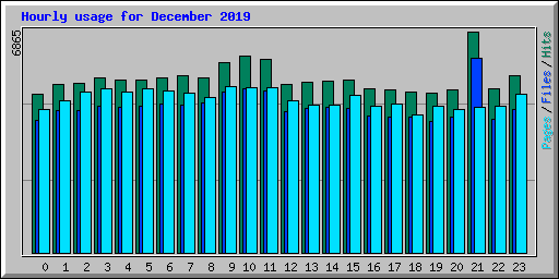 Hourly usage for December 2019